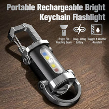 Load image into Gallery viewer, ITEM# 0228   Portable Rechargeable Bright Keychain Flashlight
