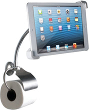 Load image into Gallery viewer, ITEM# 0010   CTA Digital Wall-Mount Bathroom Stand for iPad and Tablets with Paper Holder PAD-WBS (Watch Video)
