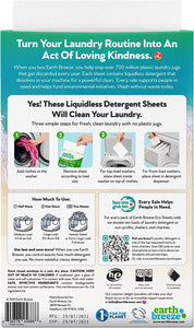 ITEM# 0110   Earth Breeze Laundry Detergent Sheets - Fresh Scent and Fragrance Free, Liquidless Technology… (Watch Video)