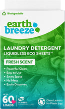 Load image into Gallery viewer, ITEM# 0110   Earth Breeze Laundry Detergent Sheets - Fresh Scent and Fragrance Free, Liquidless Technology… (Watch Video)

