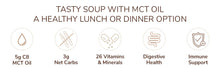 Load image into Gallery viewer, ITEM# 0060   Keto Soup + C8 MCT Oil, Tortilla, 3g Net Carbs, 100 Calories, Probiotic &amp; Immune Support (5ct)
