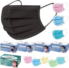 Load image into Gallery viewer, ITEM# 0017   TCP Global Salon World Safety - Sealed Dispenser Face Masks Breathable Disposable 3-Ply Protective PPE with Nose Clip and Ear Loops

