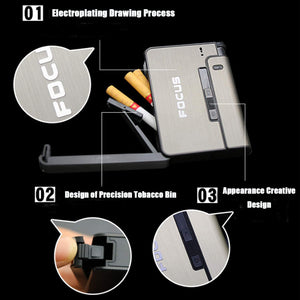 ITEM# 0008   Metal Cigarette Case 10pcs Capacity Cigarette Box Nice Gift, Silver, Black, Gold. (Watch Video)