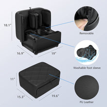 Load image into Gallery viewer, ITEM# 0112   2 in 1 Foot Massager Machine &amp; Ottoman Foot Rest, Shiatsu Foot and Calf Massager with Heat, Kneading, Vibration, Compression Massagers for Feet, Ankle, Calf, Leg, Tired Muscles &amp; Plantar Fasciitis (Watch Video)
