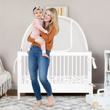 Load image into Gallery viewer, ITEM# 0065   Pro Baby Safety Pop Up Crib Tent, Fine Mesh Crib Netting Cover to Keep Baby from Climbing Out, Falls and Mosquito Bites, Safety Net, Canopy Netting Cover - Sturdy &amp; Stylish Infant Crib Topper (Watch Video)
