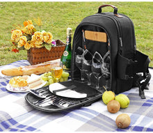 Load image into Gallery viewer, ITEM# 0026   Picnic Backpack for 4 Person with Blanket Picnic Basket Set for 2 with Insulated Cooler Wine Pouch for Family Couples (Watch Video)
