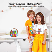 Load image into Gallery viewer, ITEM# 0094   Kids Toy Karaoke Machine, Small Portable Bluetooth Speaker with Wireless Microphone, Music MP3 Player (Watch Video)
