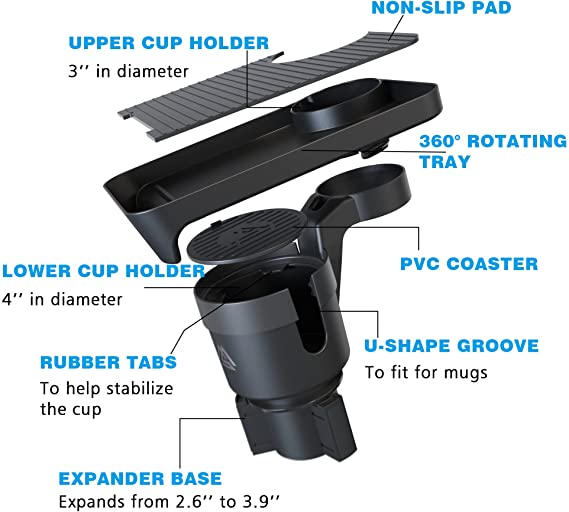 ITEM# 0043 Master Show Cup Holder Tray for Car Cup Holder Expander wit –  The Order Store.Com
