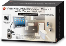 Load image into Gallery viewer, ITEM# 0010   CTA Digital Wall-Mount Bathroom Stand for iPad and Tablets with Paper Holder PAD-WBS (Watch Video)

