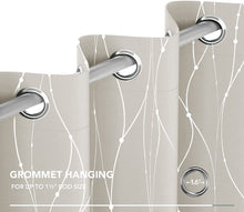 Load image into Gallery viewer, ITEM# 0067   Blackout Curtains and Drapes for any room Set of 2 - Room Darkening Curtains with Wave Dots Line Print (Watch Video)
