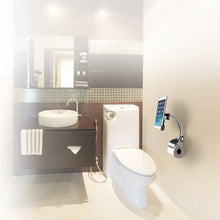 Load image into Gallery viewer, ITEM# 0010   CTA Digital Wall-Mount Bathroom Stand for iPad and Tablets with Paper Holder PAD-WBS (Watch Video)
