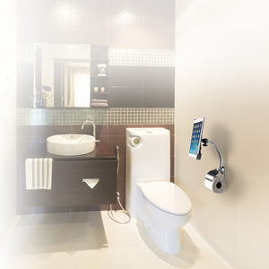ITEM# 0010   CTA Digital Wall-Mount Bathroom Stand for iPad and Tablets with Paper Holder PAD-WBS (Watch Video)