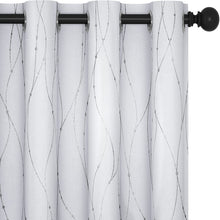 Load image into Gallery viewer, ITEM# 0067   Blackout Curtains and Drapes for any room Set of 2 - Room Darkening Curtains with Wave Dots Line Print (Watch Video)
