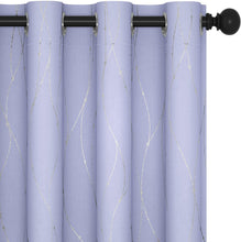 Load image into Gallery viewer, ITEM# 0067   Blackout Curtains and Drapes for any room Set of 2 - Room Darkening Curtains with Wave Dots Line Print (Watch Video)
