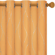 Load image into Gallery viewer, ITEM# 0067   Blackout Curtains and Drapes for any room Set of 2 - Room Darkening Curtains with Wave Dots Line Print (Watch Video)
