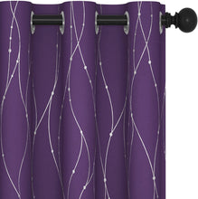 Load image into Gallery viewer, ITEM# 0067   Blackout Curtains and Drapes for any room Set of 2 - Room Darkening Curtains with Wave Dots Line Print (Watch Video)
